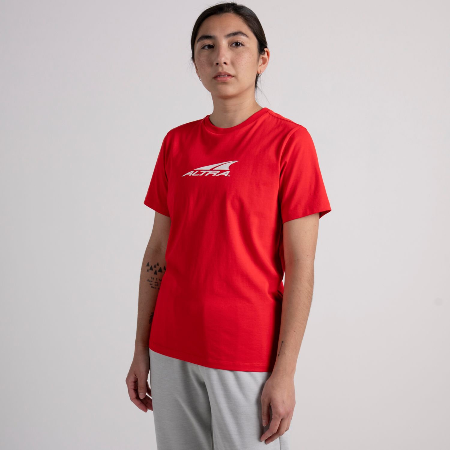 Camiseta Altra Everyday Recycled Mujer Rojas | Chile-98034269