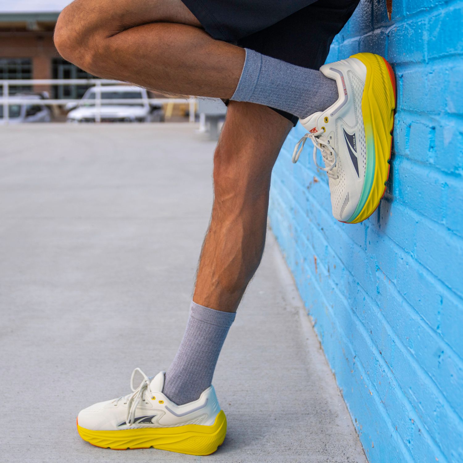 Zapatillas Running Carretera Altra Via Olympus Hombre Gris Amarillo | Chile-31047629