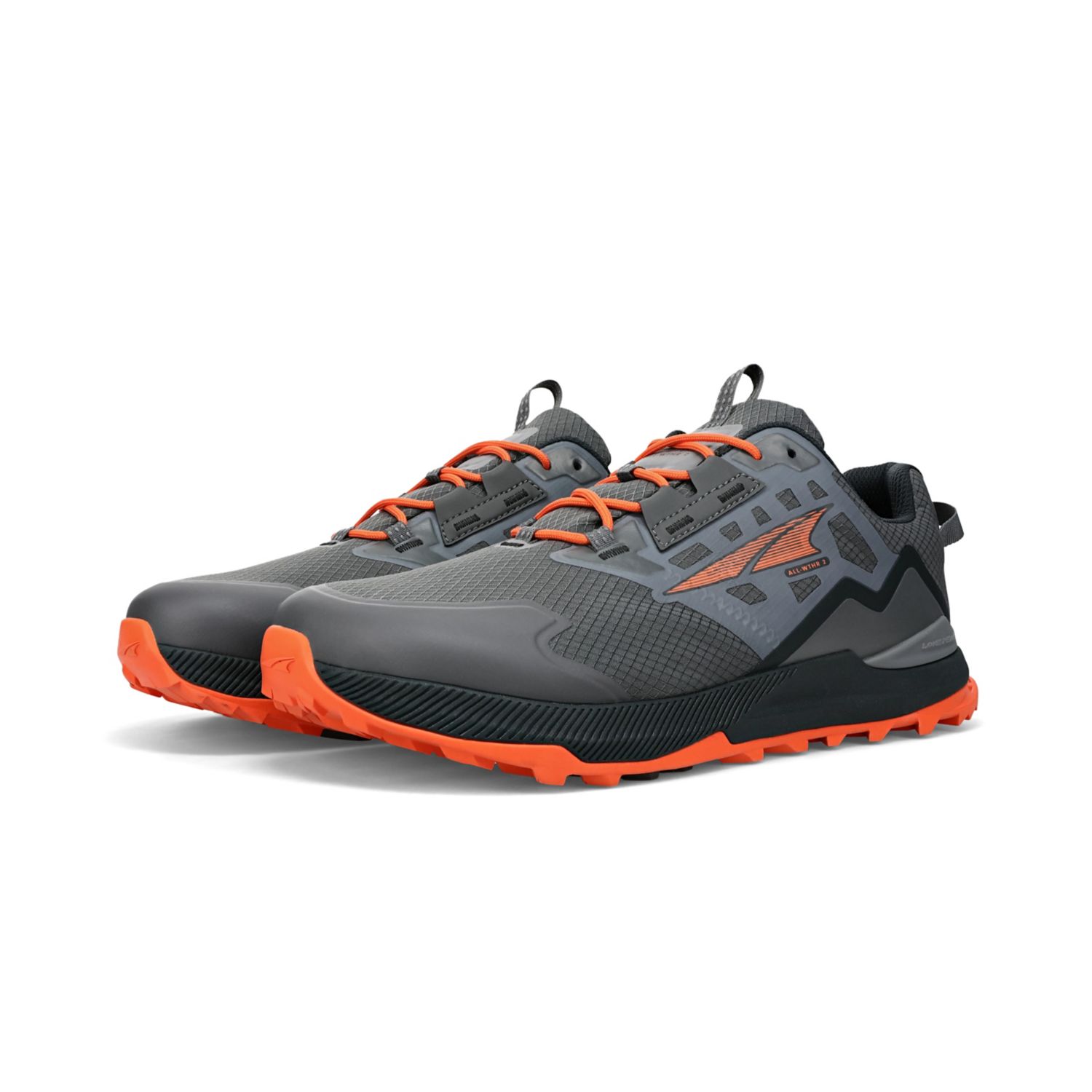 Zapatos De Senderismo Altra Lone Peak All-wthr Low 2 Hombre Gris Naranjas | Chile-06597439